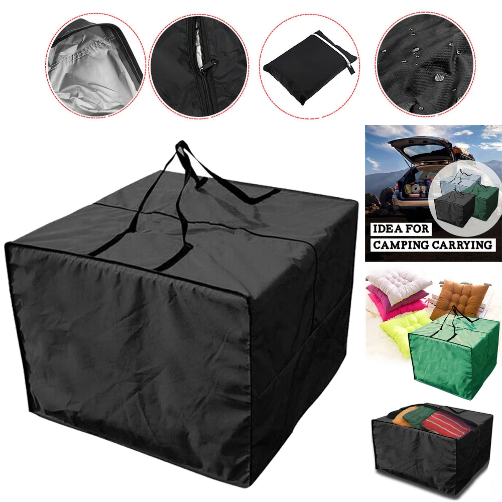 

Multi-function Garden Furniture Storage Bag Cushion 3 Colors Sundries Waterproof Large Capacity Storage Bag with Zipper Handles