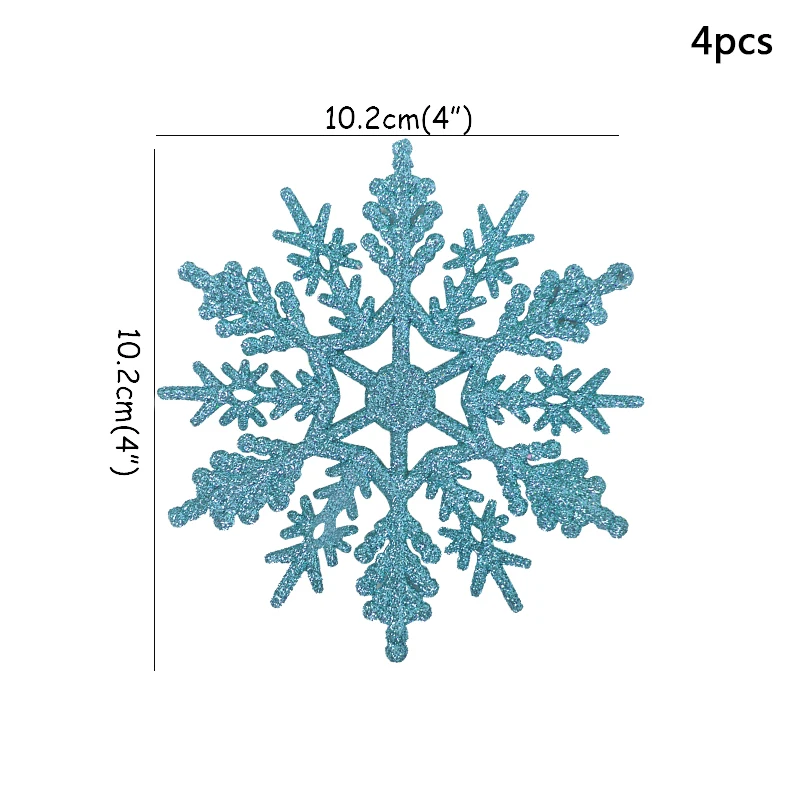4pcs style E Рождественские вечерние украшения, рождественские снежинки, 3D полые Снежинка из бумаги, гирлянды, зимние белые рождественские украшения - Цвет: 4pcs style E