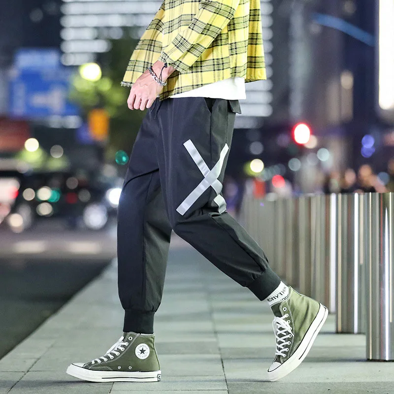 Мужские штаны-шаровары осень 2019 мужские брюки с карманами уличная одежда