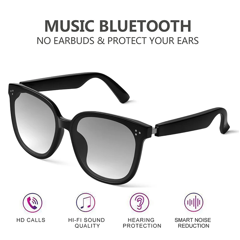 TWS Smart Glasses With Bluetooth 5.0 Wireless Waterproof Sunglasses for Driving Anti-blue Light Anti-UV Photochromic Eyewear 