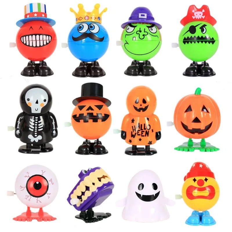 

Interesting Novelty Winding Spring Winding with Eyes Jumping Teeth Ghost Teeth Halloween Children's Gift Classic Plastic Toys