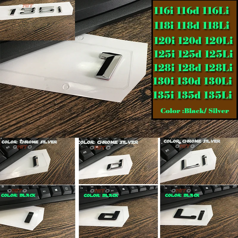 

116i 116li 116d 118d 120d 125d 130d 135d Rear Boot Trunk Lid Emblem Logo Badge Lettering For BMW 1 Series E81 E82 E87 F20 F21