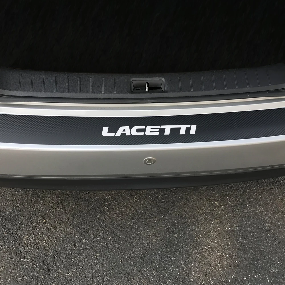 Автомобильные наклейки из углеродного волокна для Chevrolet Lacetti, задний бампер, багажник, авто протектор, стильные Переводные картинки, тюнинг, Стайлинг, автомобильные аксессуары