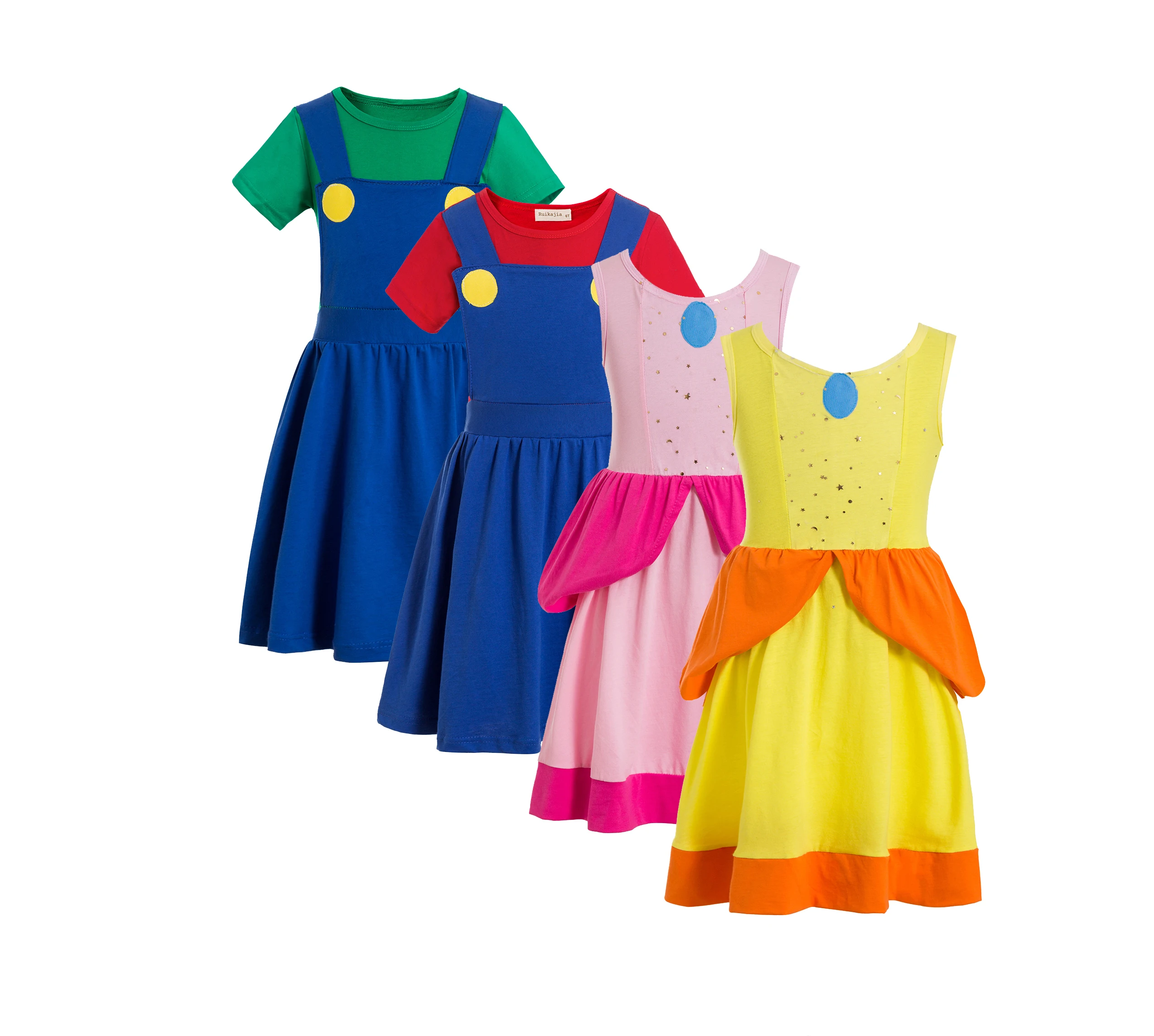 Princess Peach Classic Girls Costume Super Brothers Halloween Kids Cosplay | Детская одежда и обувь