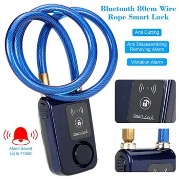 

Outdoor Anti-theft Intelligent Phone APP Control Smart Alarm Bluetooth Lock Waterproof 110dB Alarm Bicycle Lock