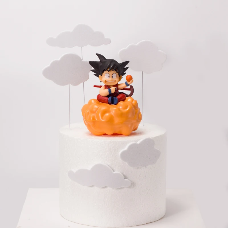 Hijo de Goku Kakarotto adorno para pastel las bolas de dragón nube de salto  mortal manos cumpleaños adorno para pastel - AliExpress