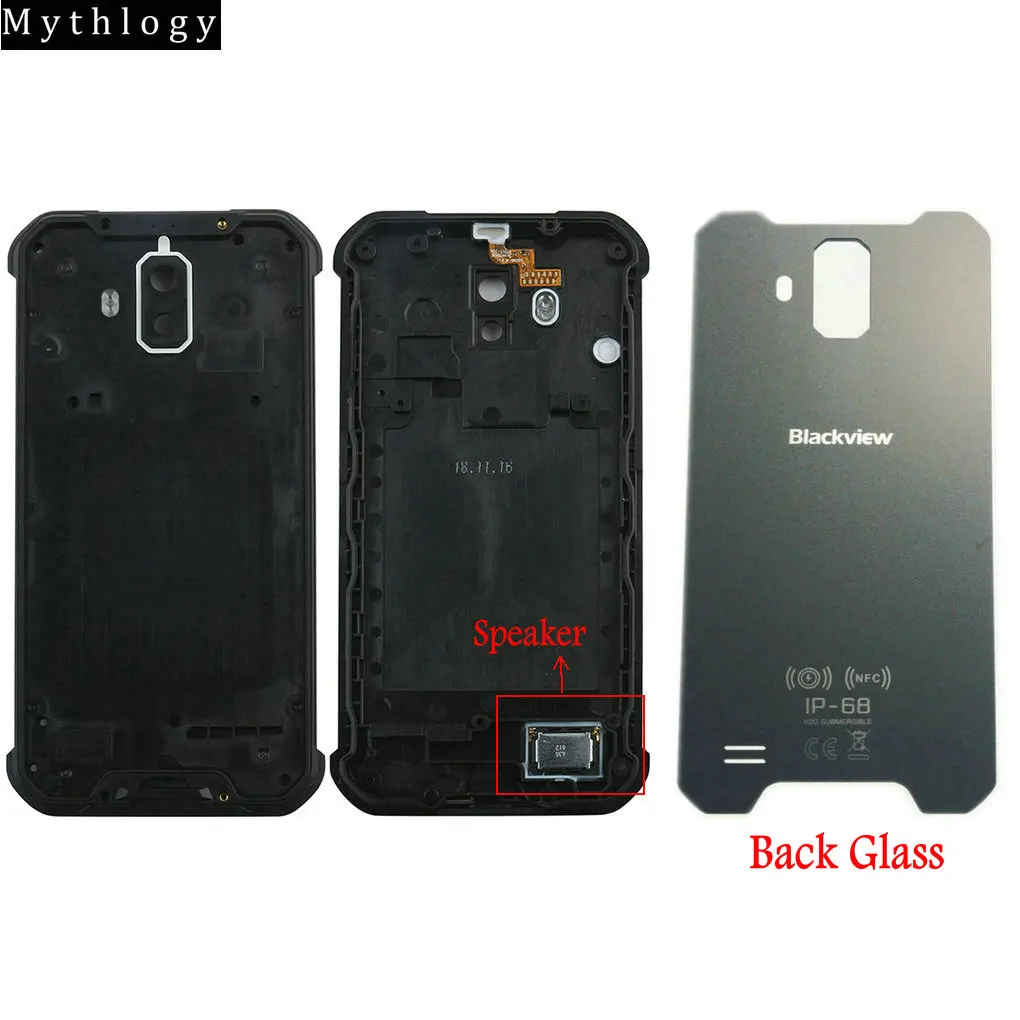 

For Original Blackview BV9600 Battery Housings Door Cover Speaker Back Glass IP68 Metal Panel Bateria Case Screws For BV9600 Pro