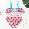 Nuevo 2022 niños traje de dos piezas Flamingo traje de baño para niñas 2022 verano Bikini conjuntos niños traje de baño bañador adorable G1-K337 ► Foto 3/6