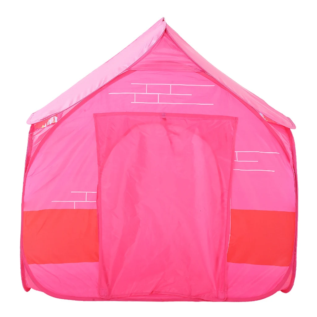 Foldable Pink Ice Cream Themed Tent Playhouse for Kids Indoor Outdoor Play, 35.4''L x 35.4''W x 35.4''H