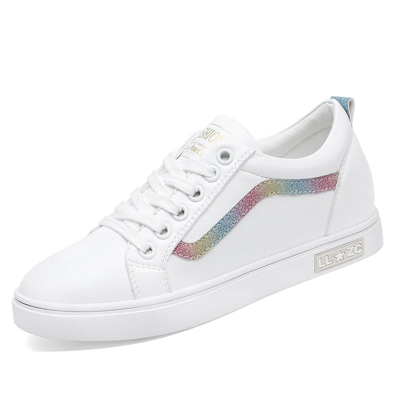 Women's Vulcanize Sneakers Shoes New Autumn Spring White Leather Shoes Female Summer Girl Shoes Woman Casual Shoes EA0012