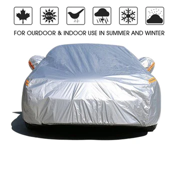 

Rain Dust Water Proof Car Cover SUN UV Snow Protection Covers Coat Hatchback Sedan SUV Outdoor Indoor Reflector Zipper D45