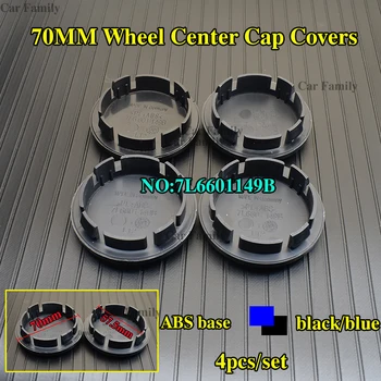 

4pcs 70mm 7L6601149B for Passat B6 B7 CC Golf MK5 MK6 Tiguan Dustproof Car Wheel Center Hub Caps Auto Rims Center Covers Badge