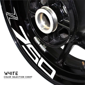 Image 2 - 新しいオートバイタイヤステッカー反射ベルトバイクデカール装飾クールな防水ロゴカワサキZ750 z 750