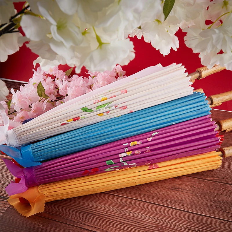 82/84cm Silk Cloth Women Umbrella Japanese Cherry Blossoms Ancient Dance Umbrella Decorative Chinese Style Oil Paper