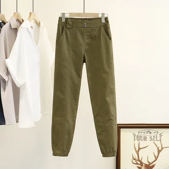 

2020 Pack 200 Jin Fat Mm Slim Overalls Leisure Nine Points Pants Increase Code Women's Wear 7635
