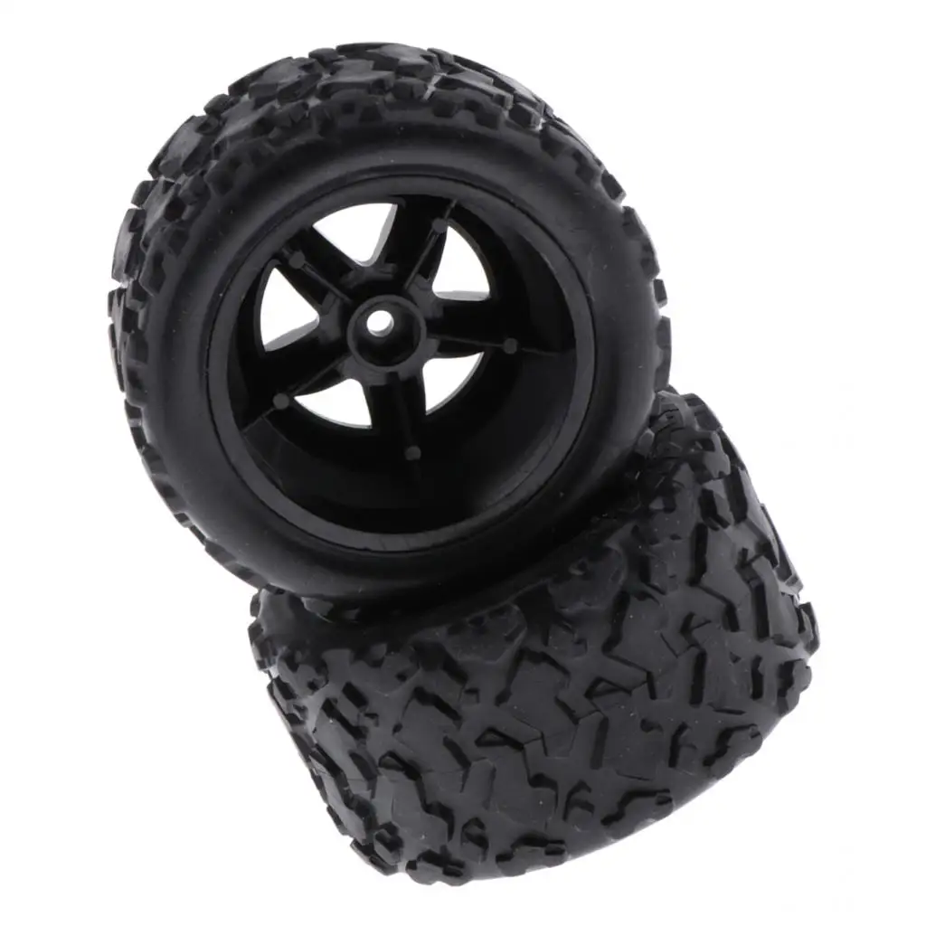 2 Pieces RC Car Racing Car Tires 1:18 Scale RC Car Replacement Parts Durable