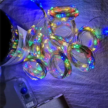 

8 Modes Holiday Christmas Fairy Lights Usb Charging Led String Lights Remote Control Twinkle String Lights For Party Indoor Deco