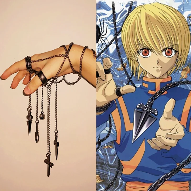 Lateefah мультфильм Hunter x Kurapika Косплей Костюм реквизит металлическое кольцо