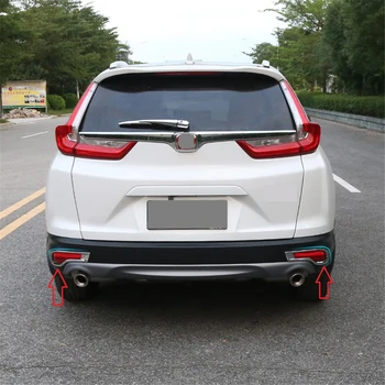 

ABS Chrome Rear Tail Fog Light Lamp Bumper Cover Trim Kit Car Styling Reflective Sticker Accessory For Honda CR-V CRV 2017 2018