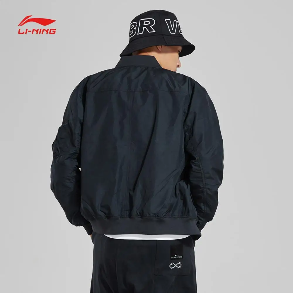 Мужская спортивная куртка Li Ning классическое пальто из 100% полиэстера с воротником