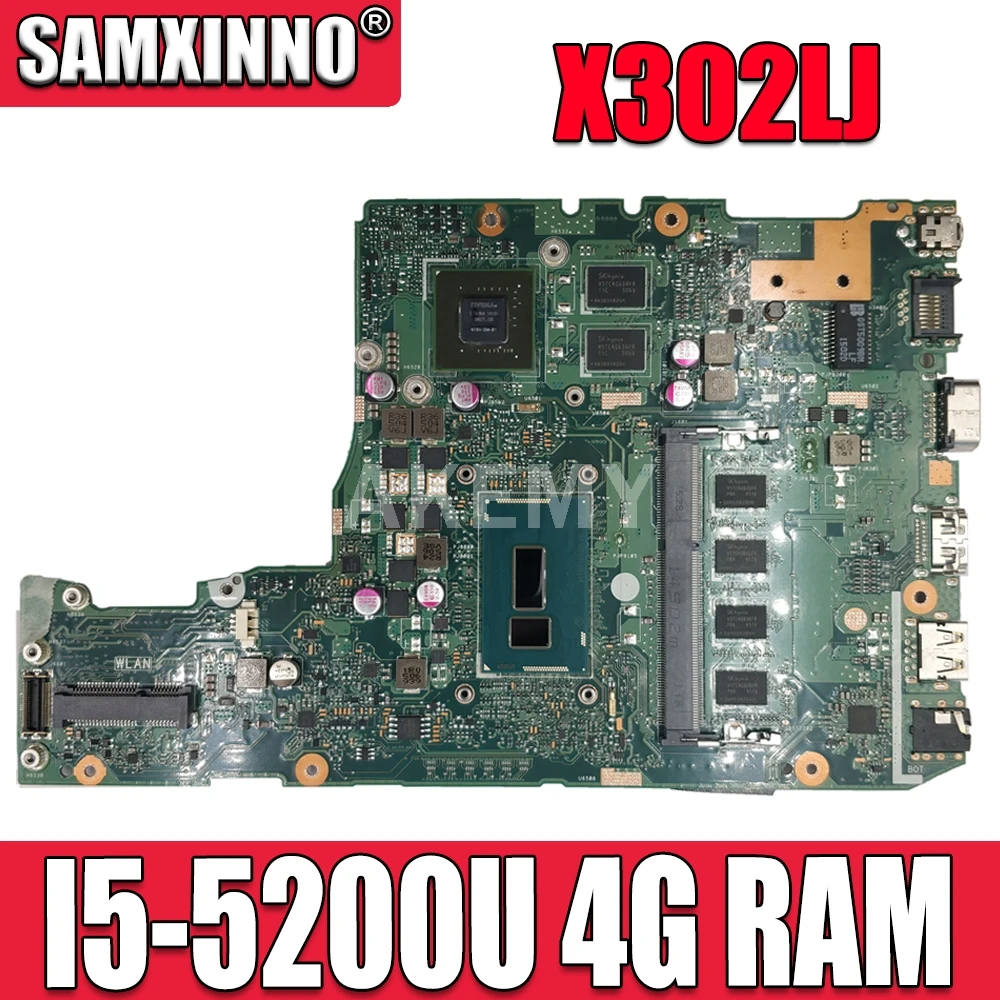 Материнская плата Akemy X302LJ MAIN_BD._ 4G/I5-5200U/AS GT920M V2G 90NB07V0-R00020 для ASUS X302LA 100%