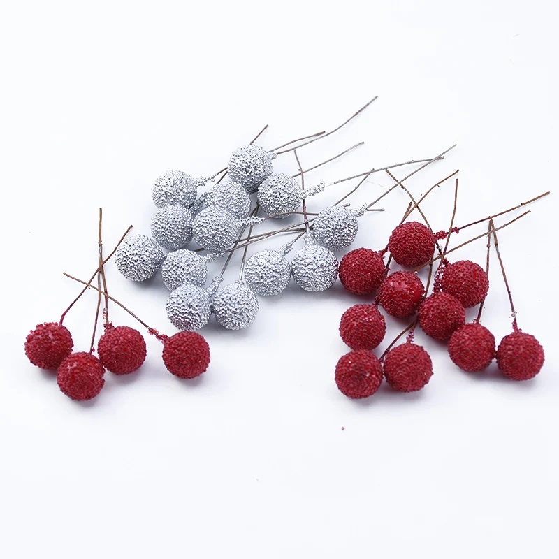 Artificial Flowers Artificial Fruits and Vegetables 10/30pcs Artificial PE Cherry Fruits Wedding Decorative Flowers Wreath Scrapbooking Christmas Decorations for Home Diy Gifts Box