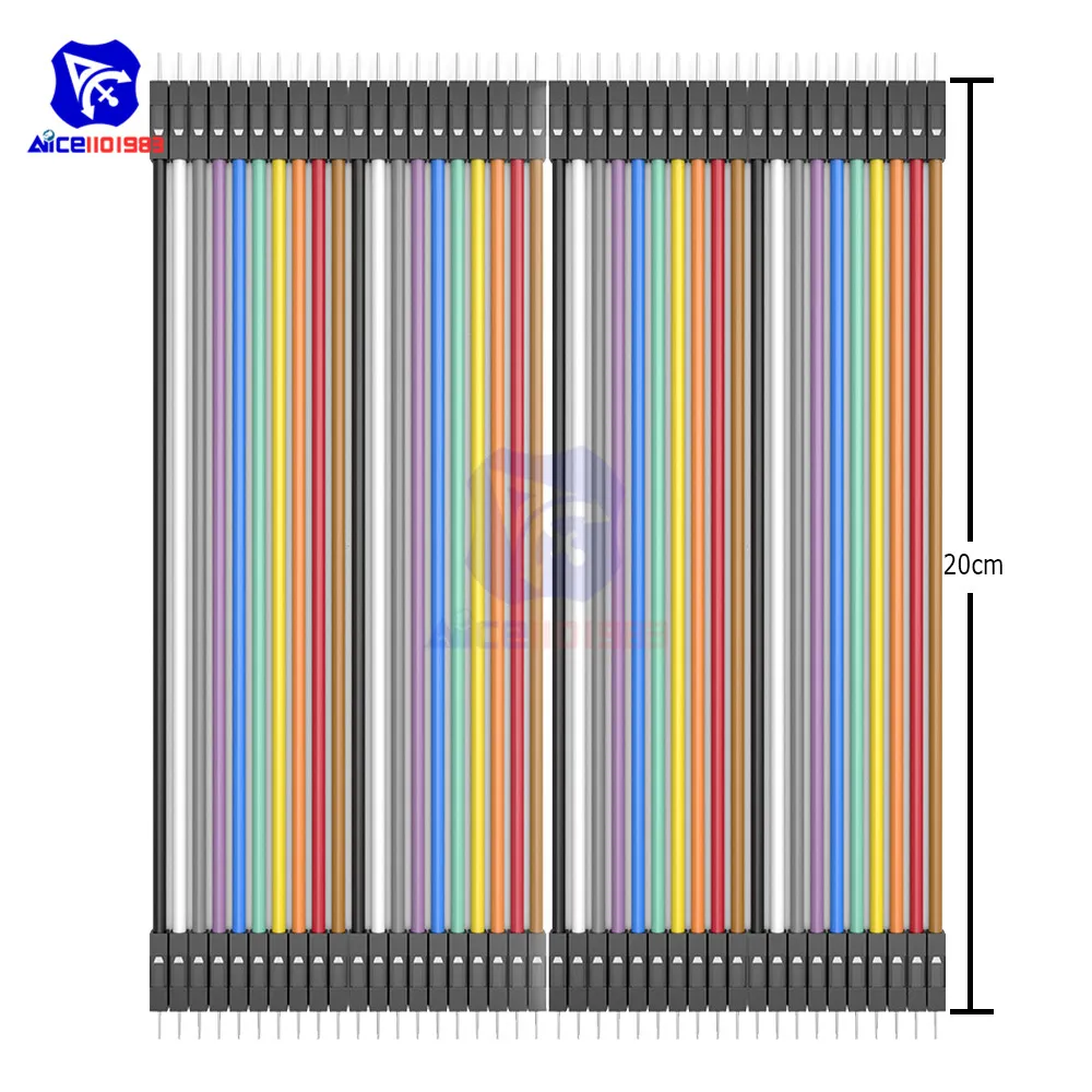 Diymore 40 Pin Dupont Line 10 см/20 см/30 см мужской/женский-Женский Соединительный провод Dupont кабель для Arduino - Цвет: 20CM M-M