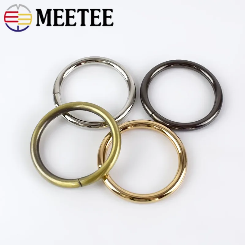 Meetee 6 мм X 200 шт. 13-50ммx20шт металлическая d-образная кольцевая пряжка с кольцевым соединением крюк Сделай Сам сумка ремень собачий ошейник запчасти аксессуар