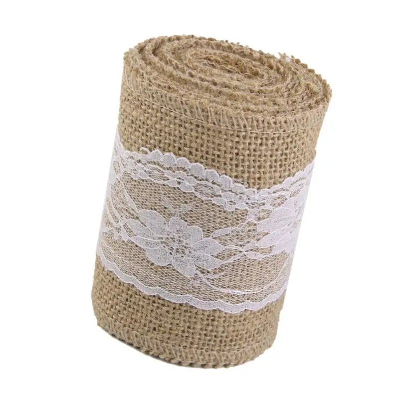 

3 M Jute ribbon Lace adorns Vintage Rustic Decoration for Home Wedding Crafts