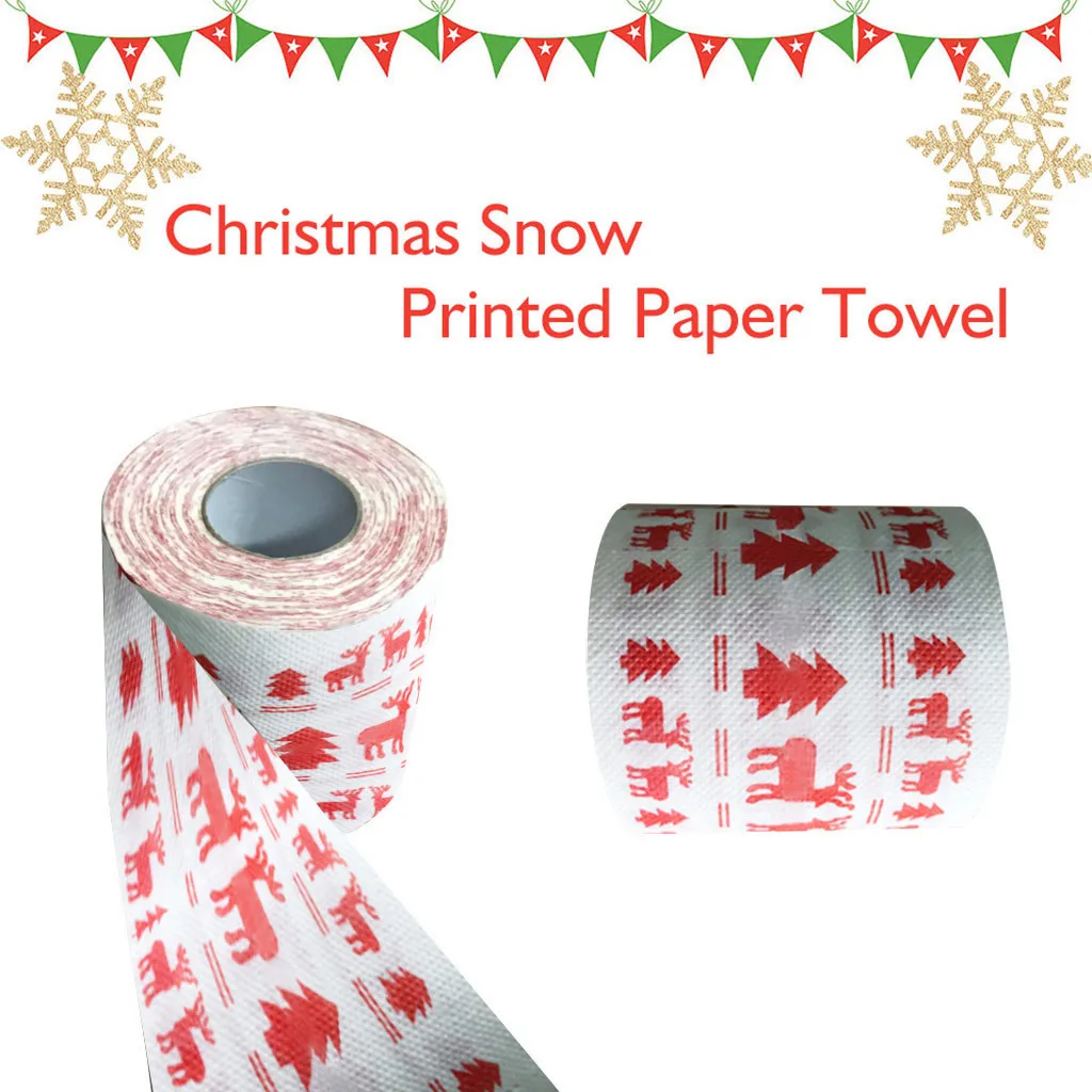 Новое рождественское бумажное полотенце печатное бумажное полотенце лося Рождественская елка