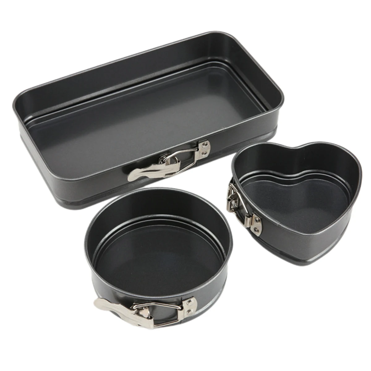 

Faroot Baking Box, Non-Stick Mold, Cake Decoration Chocolate Handmade Round Heart Biscuit Muffins Soaps DIY Black Tool