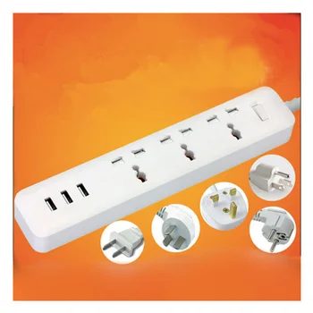 

USB extension lead power strip, 3multi plug charger, 3way socket,Universal socket Standard Board Strips Outlet socket