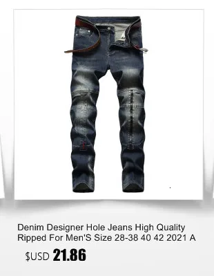 jack and jones jeans New Fashion 2022 AUTUMN Spring Hole Jeans Men's Ripped Skinny Biker Destroyed Denim Trousers lee carpenter jeans