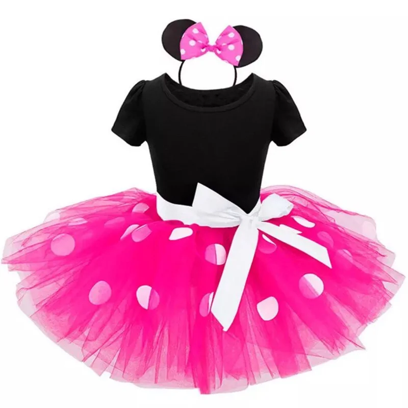 Платье на первый день рождения для девочек, для новорожденных, для малышей, платье принцессы на Хэллоуин, карнавал, платья для девочек, одежда для вечеринки, выпускного вечера - Цвет: Style 6 Hot pink