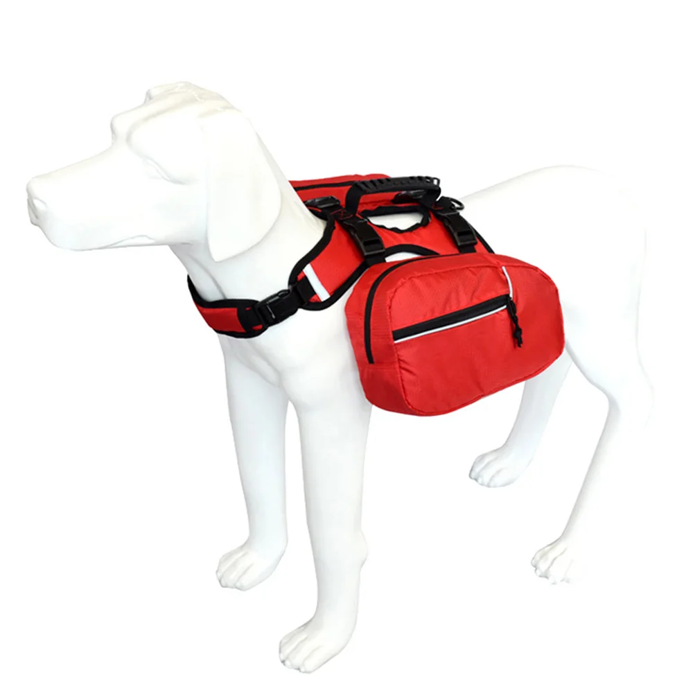 Pet Outdoor Backpack Large Dog Adjustable Saddle Bag Harness Carrier