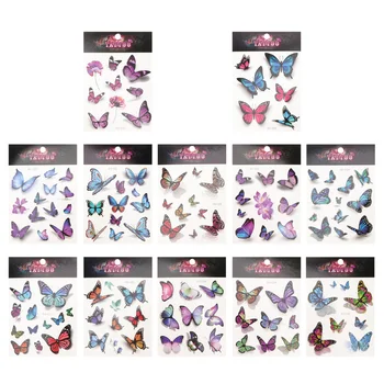 

12Pcs Face Stickers Waterproof Stickers Party Pastes Make-up Stickers Butterfly Stickers for Halloween Masquerade