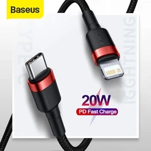 Baseus – câble USB type-c 20W PD Quick Charge pour recharge rapide, cordon de chargeur usb-c pour téléphone iPhone 12/11/Pro/Max