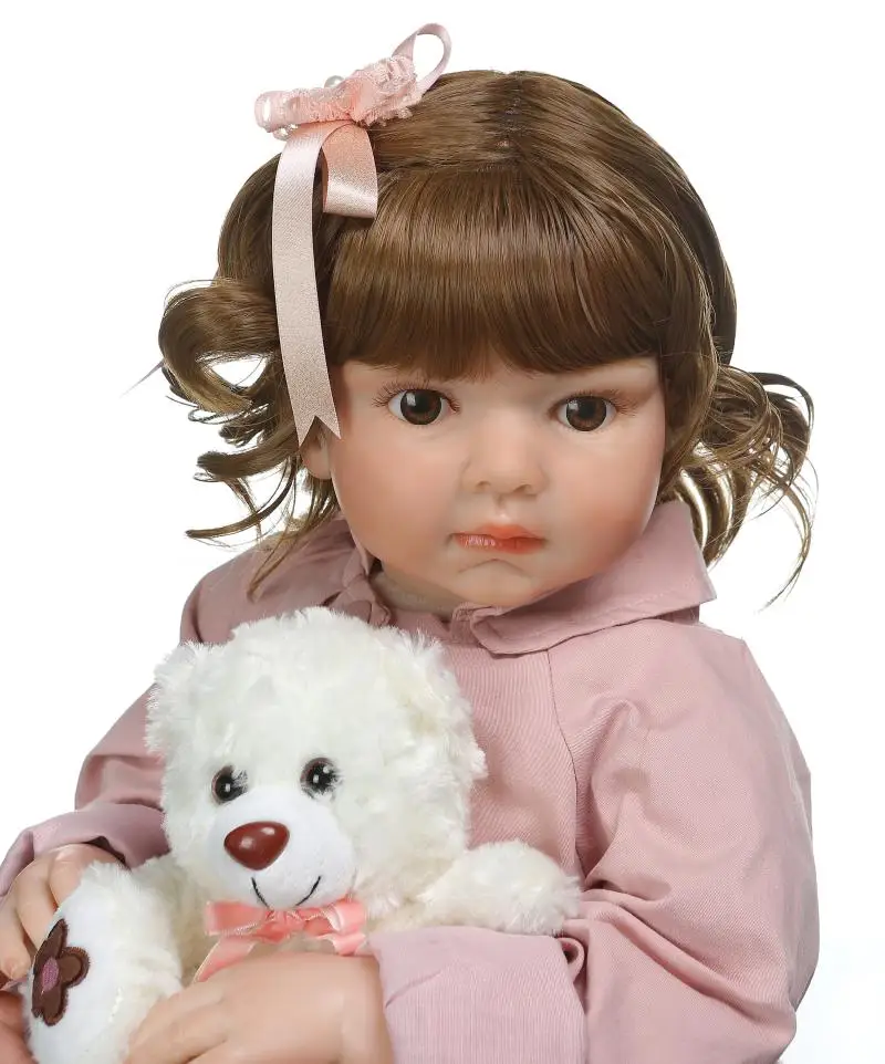 Больших размеров силиконовый возрождаются куклы длинные волосы, новинка игрушки 70 см Реалистичная кукла Пупс мягкая винил Boneca reborn Baby Doll для детей