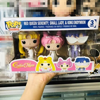 

Exclusive 3 pack Funko pop Sailor Moon - Neo Queen Serenity, Small Lady & King Endymion Vinyl Figures Collectible Model Toy