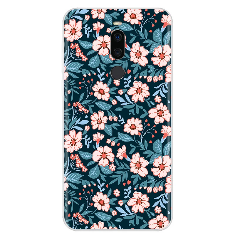 for Meizu Note 8 Case Note8 Soft TPU Silicone Protective Phone Shell Vintage Flowers Back Cover for Meizu M8 Note Cases Fundas meizu cover Cases For Meizu