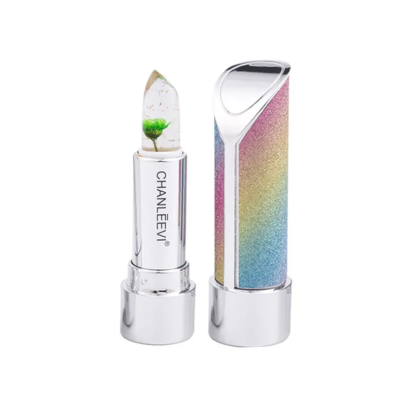 Starry Rainbow Temperature Change Lipstick Moisturizing Lip Balm Jelly Flower Color Changing Lipstick - Color: A4