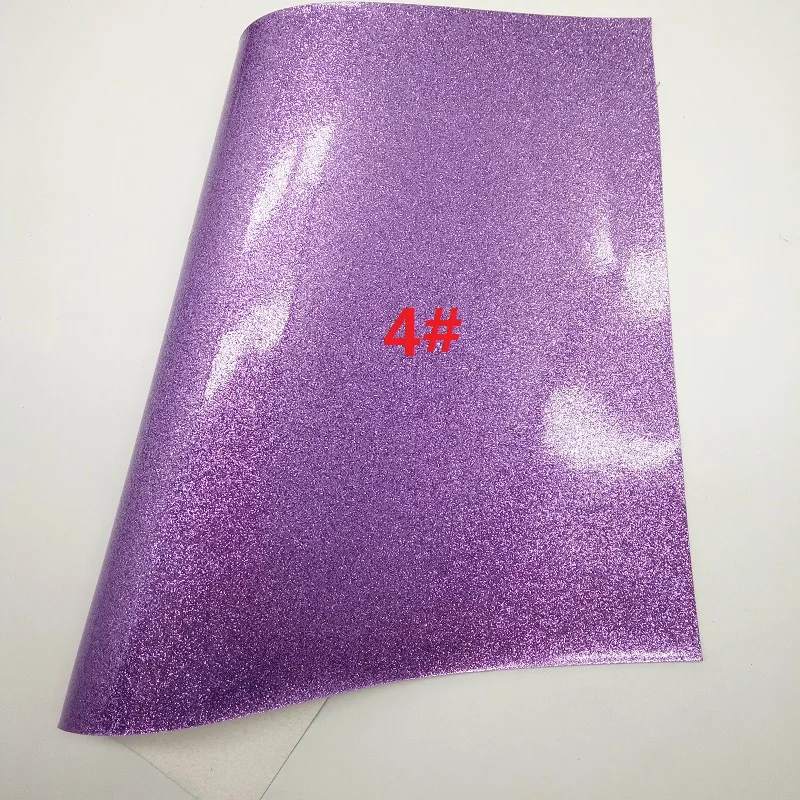 PUPRLE FLOCKING Glitter Fabric, Crocodile Synthetic Leather, Weaving Faux Fabric Sheets For Bow A4 21x29CM Twinkling Ming XM006E - Цвет: 4