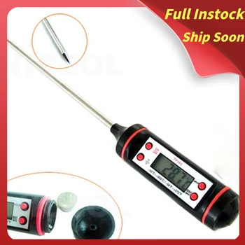 

1Pcs Digital Food Thermometer Long Probe Electronic Cooking Thermometer For Cake Soup Fry BBQ Meat For Kitchen With Battery 7