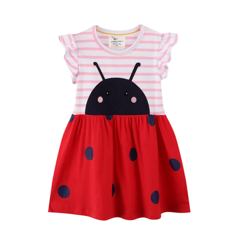 Jumping Meters New Arrival Summer Girls Dresses Bag Print Hot Selling Baby Summer Frocks Cotton Clothes Frocks Party Birthday baby boy dress