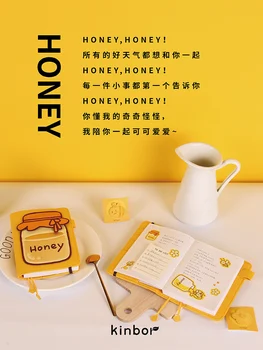 

Kinbor Hand Notebook Creative Tent Set Gift Box Honey Cute Girl Heart Diary Record Account Female Student Gift