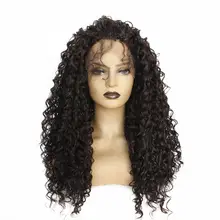 Best Price Dark Brown Color Long Hair Afro Kinky Curly Lace Wigs Heat Resistant Fiber 180 Density Synthetic Lace Front Wig with Baby Hair Best Price Dark Brown Color Long Hair Afro Kinky Curly Lace Wigs Heat Resistant Fiber 180 Density Synthetic Lace Front Wig with Baby Hair