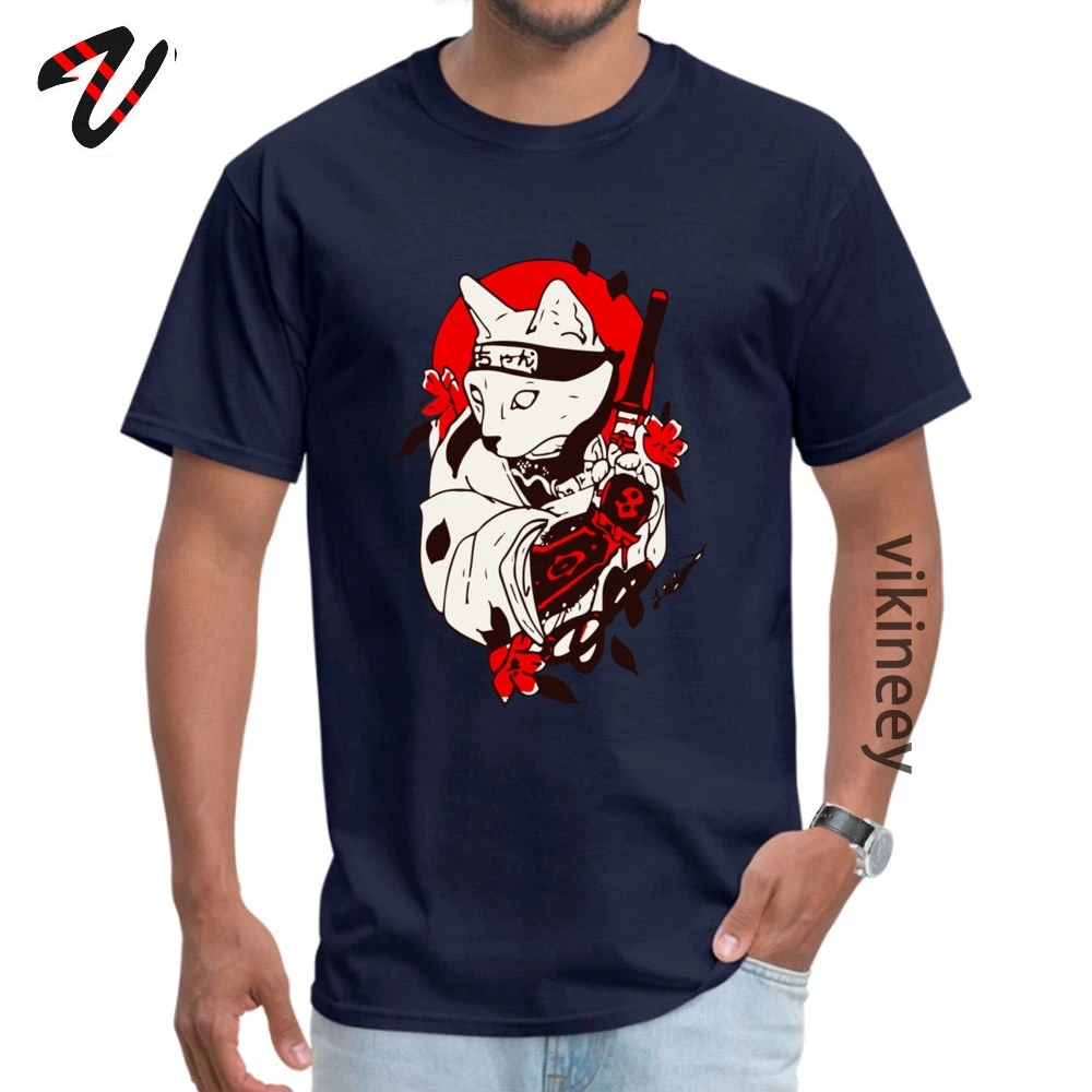 O Neck Catana 100% Cotton Mens Tshirts Normal Short Sleeve Tees 2019 Popular Design T-Shirt Drop Shipping Catana 4809 navy