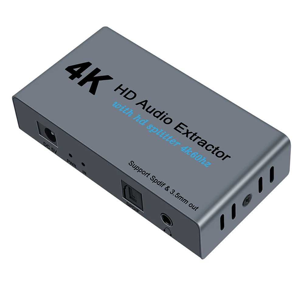 

HDMI Audio Splitter 4K 60Hz HDMI Audio Extractor HDMI to Optical Spdif Toslink with HDMI 3.5mm Stereo Audio Converter Adapter