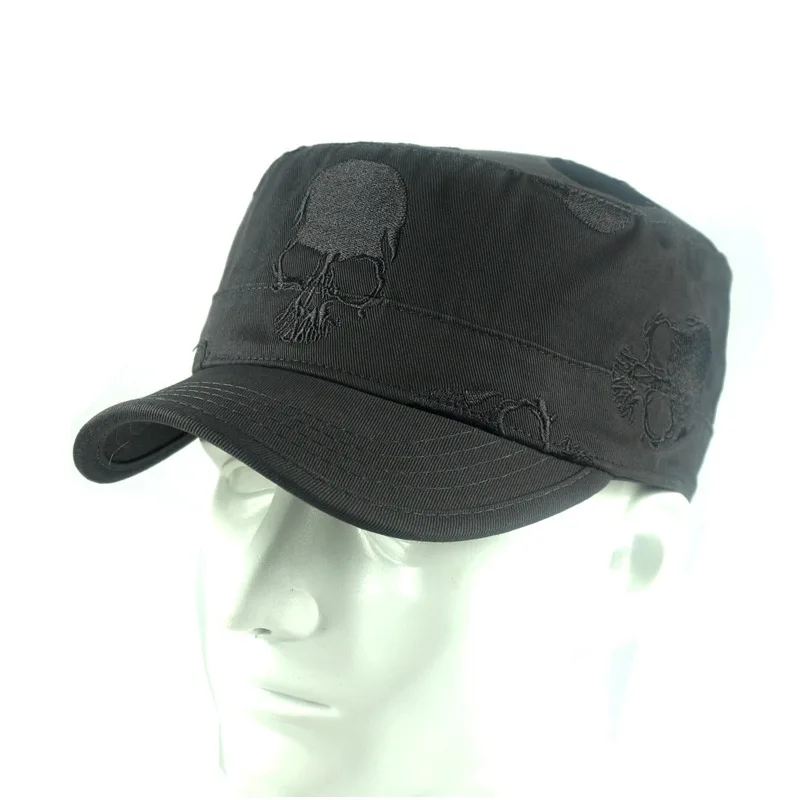 Military Embroidered Flat Hat