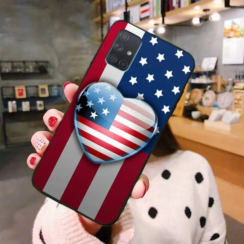 HPCHCJHM Флаг США самодельный раскрашенный блестящий чехол для телефона Samsung A10 A20 A30
